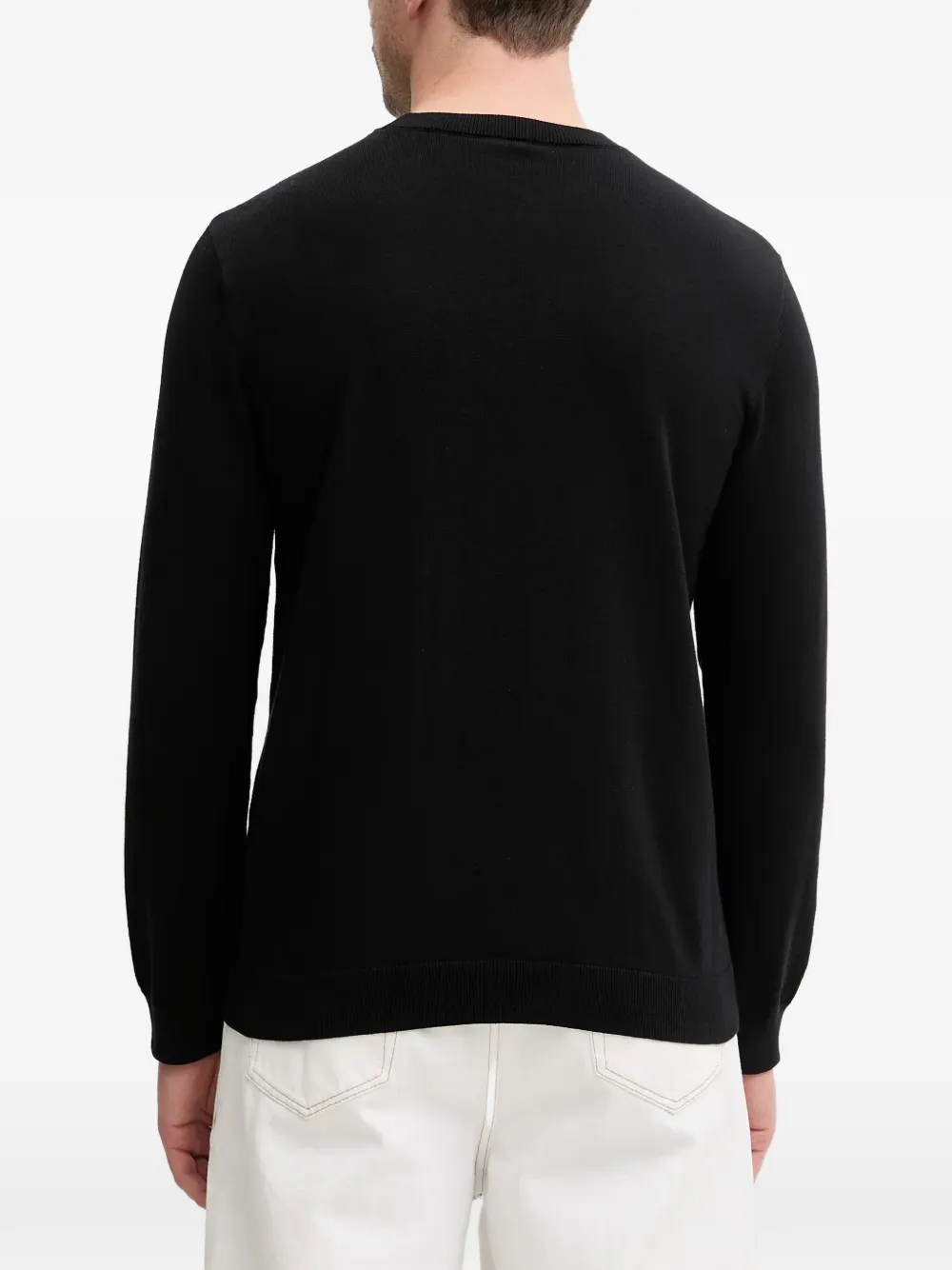 Armani Exchange Sweater met ronde hals Zwart