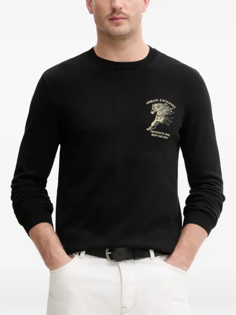 Armani Exchange sudadera con estampado gráfico