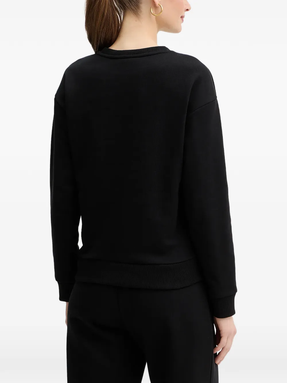  Armani Exchange Crew-neck Logo Sweatshirt - Black 