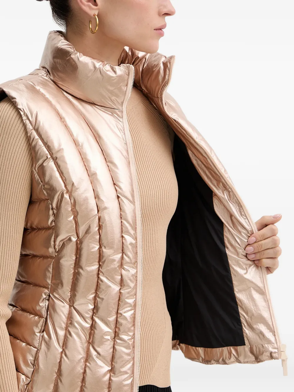 Padded Zip-Fastening Gilet