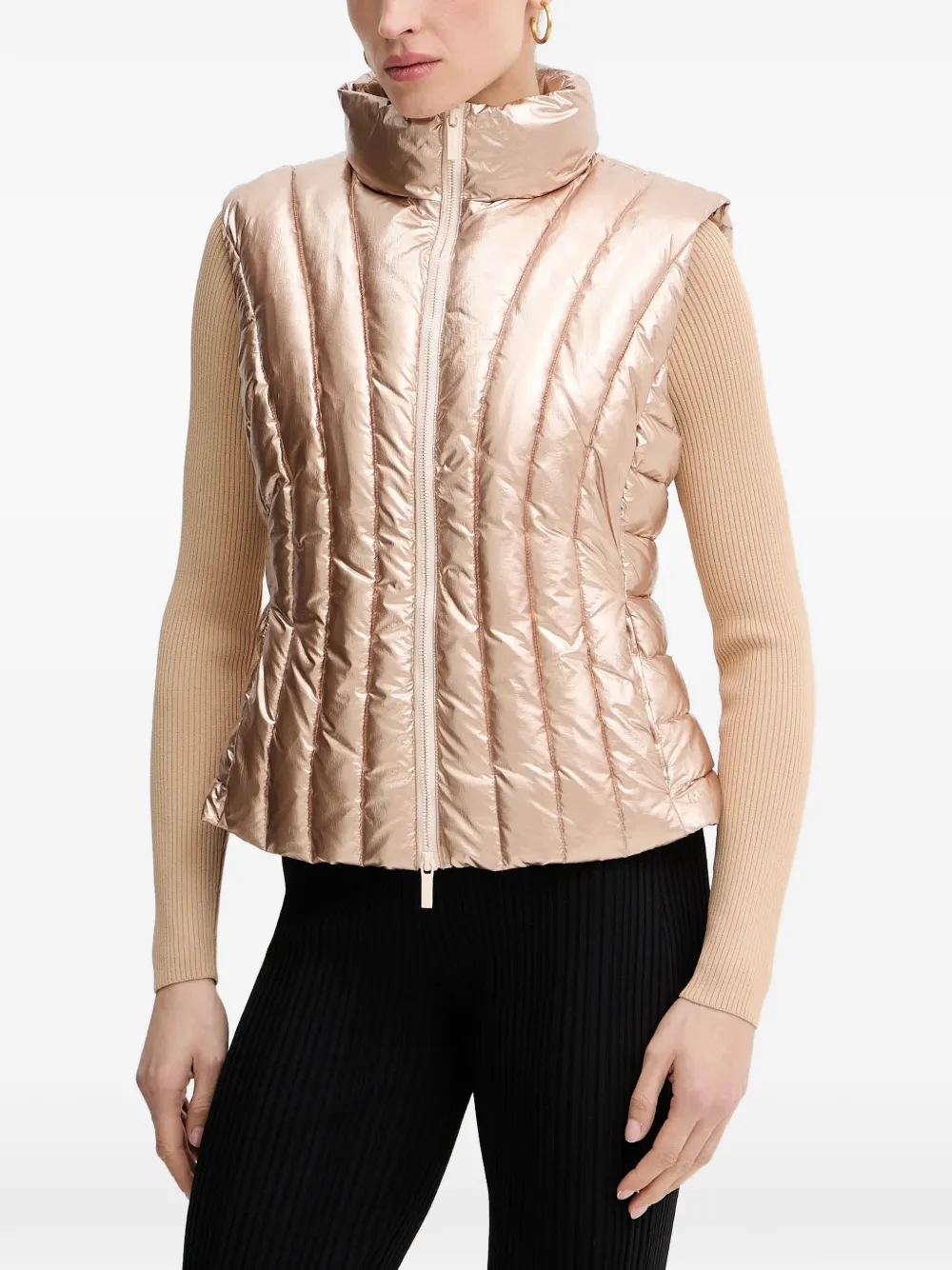 Armani Exchange padded zip-fastening gilet - Rosa