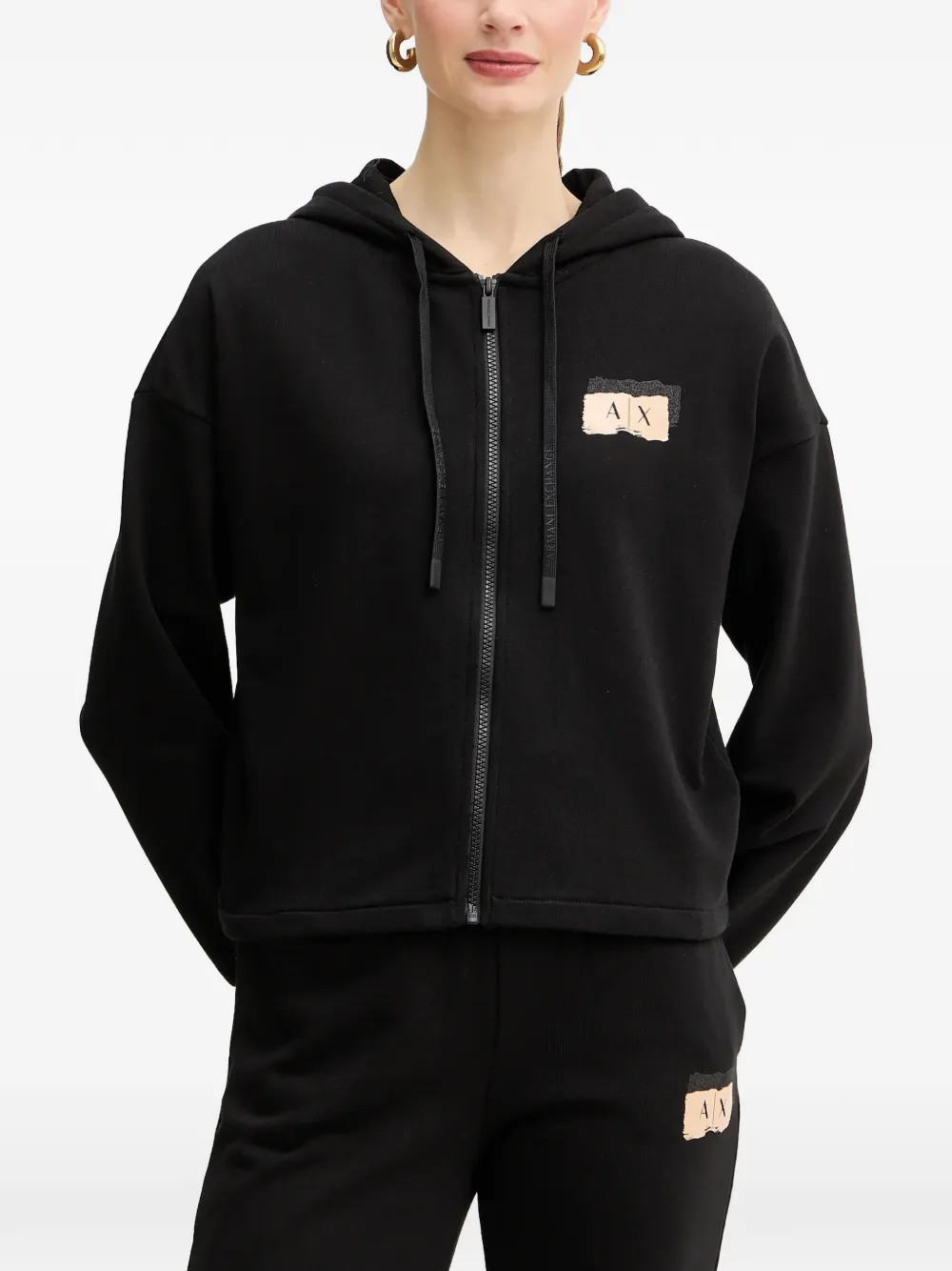 Armani Exchange zip hoodie - Nero