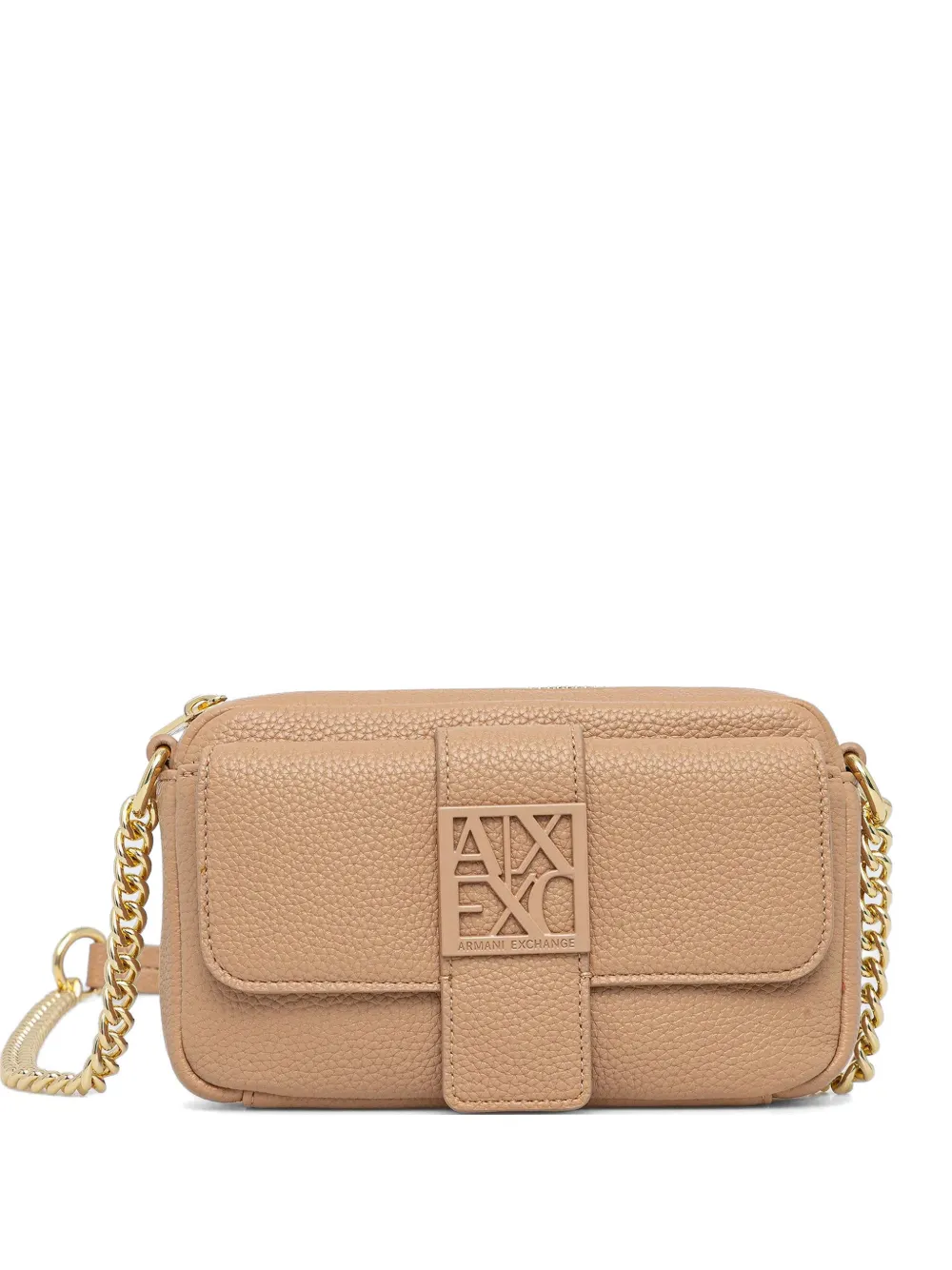 Armani Exchange logo-plaque crossbody bag - Toni neutri