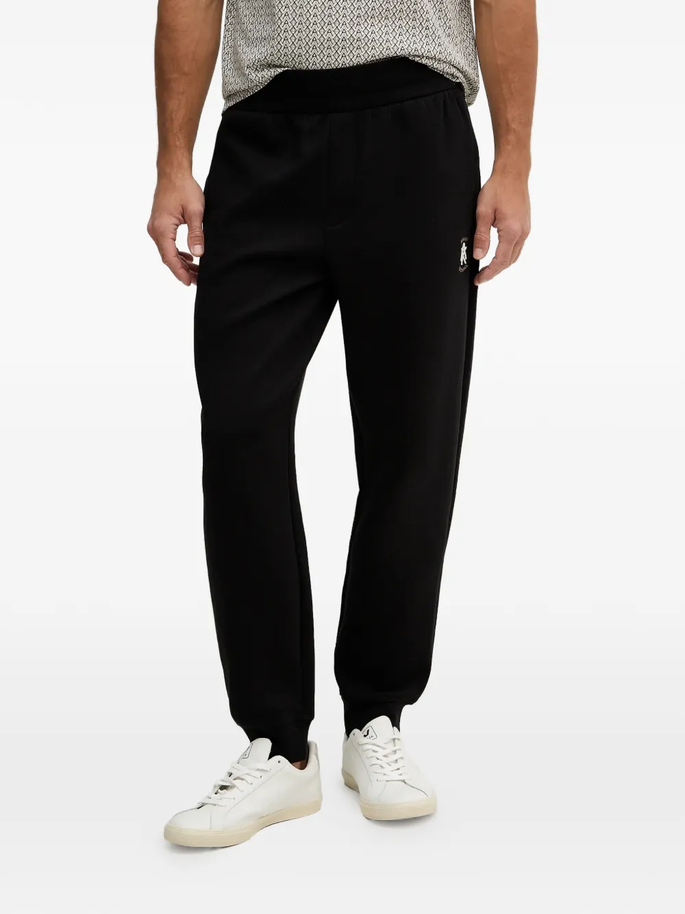 Armani Exchange logo-embroidery track pants - Nero