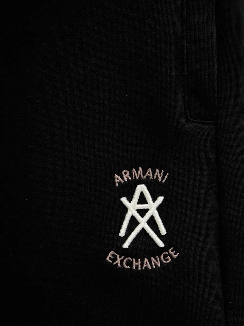 Armani Exchange Trainingsbroek met geborduurd logo Zwart