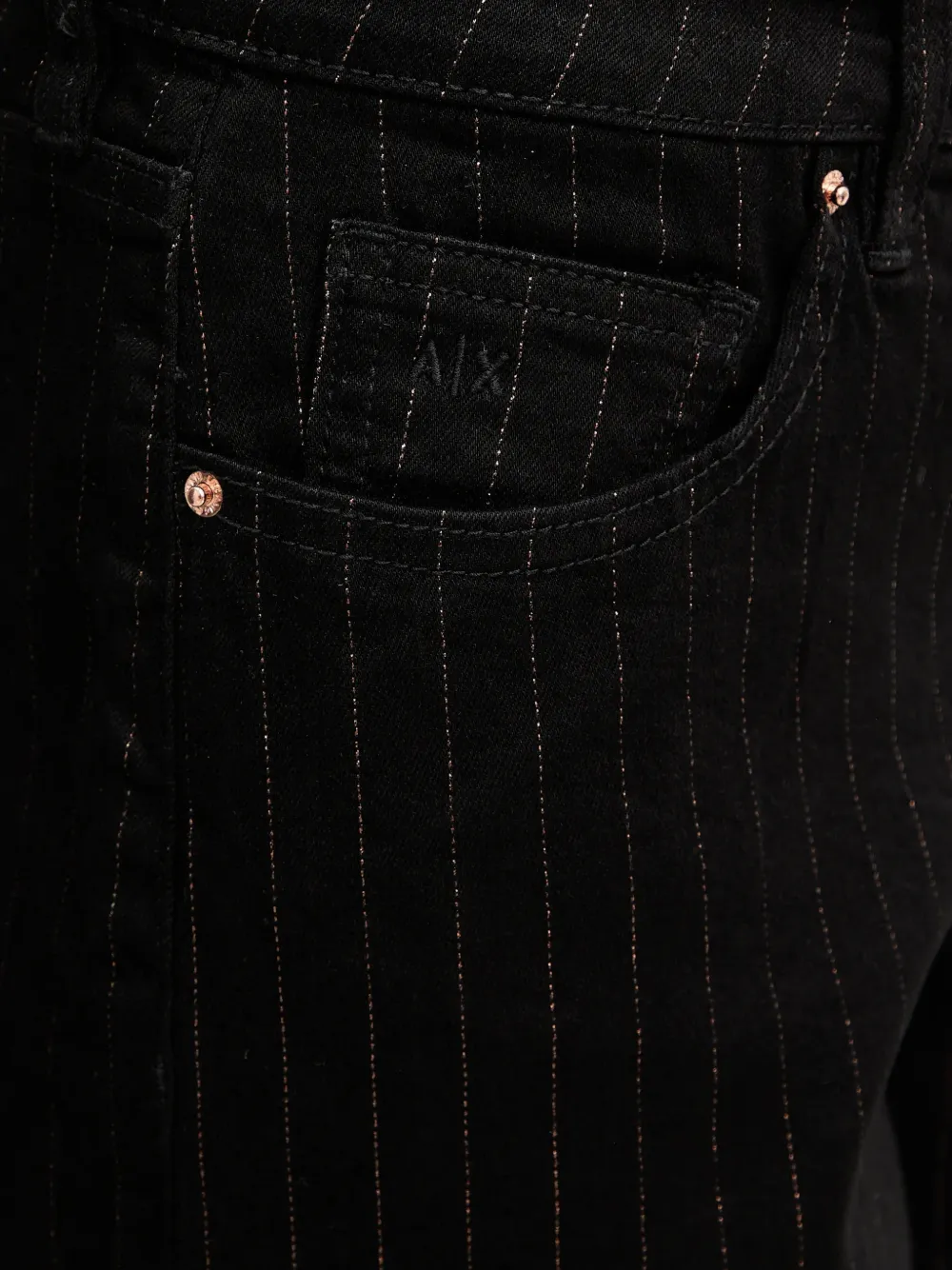 Armani Exchange Jeans met krijtstreep Zwart
