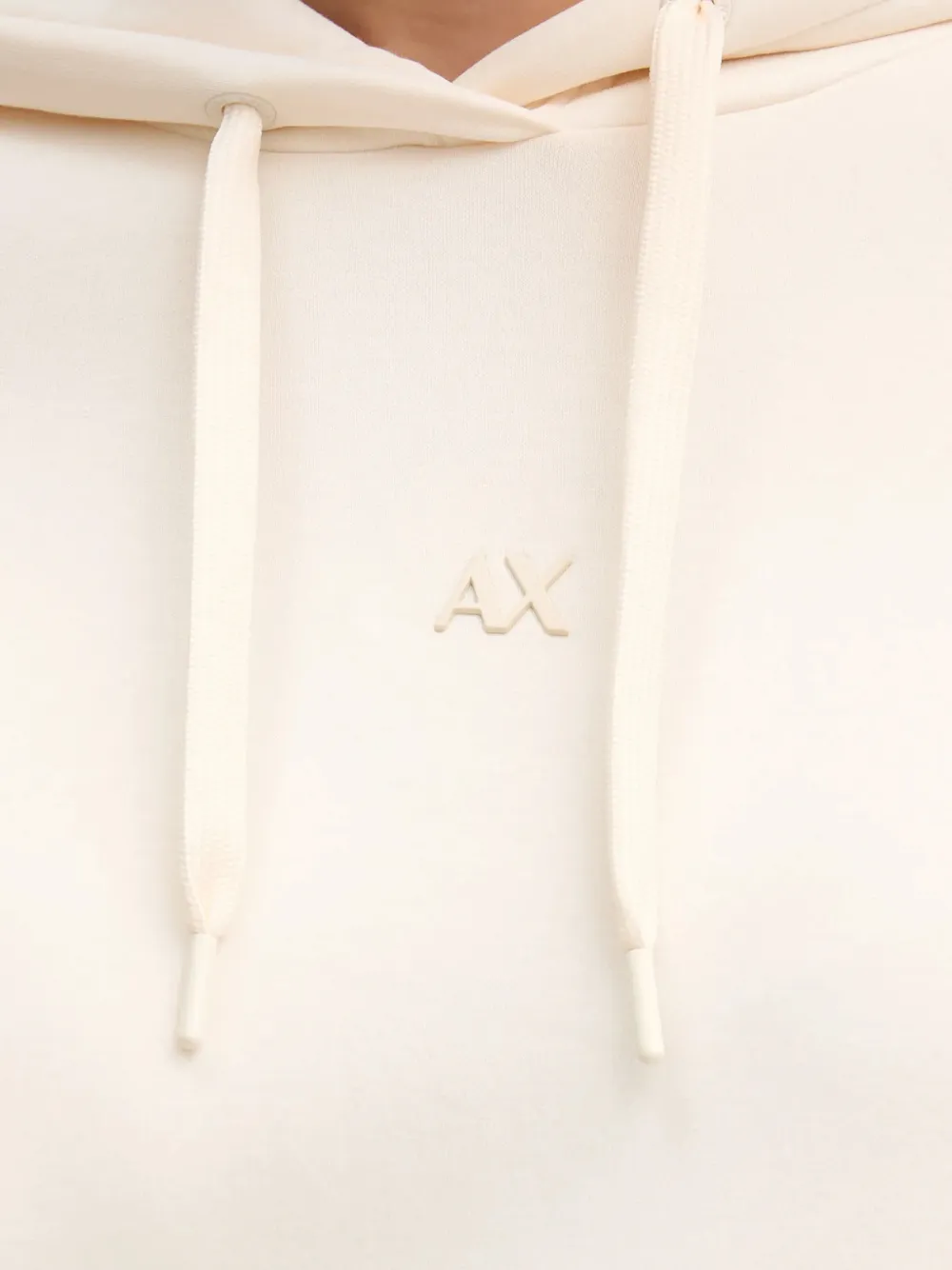 Armani Exchange Hoodie met logoplakkaat Beige