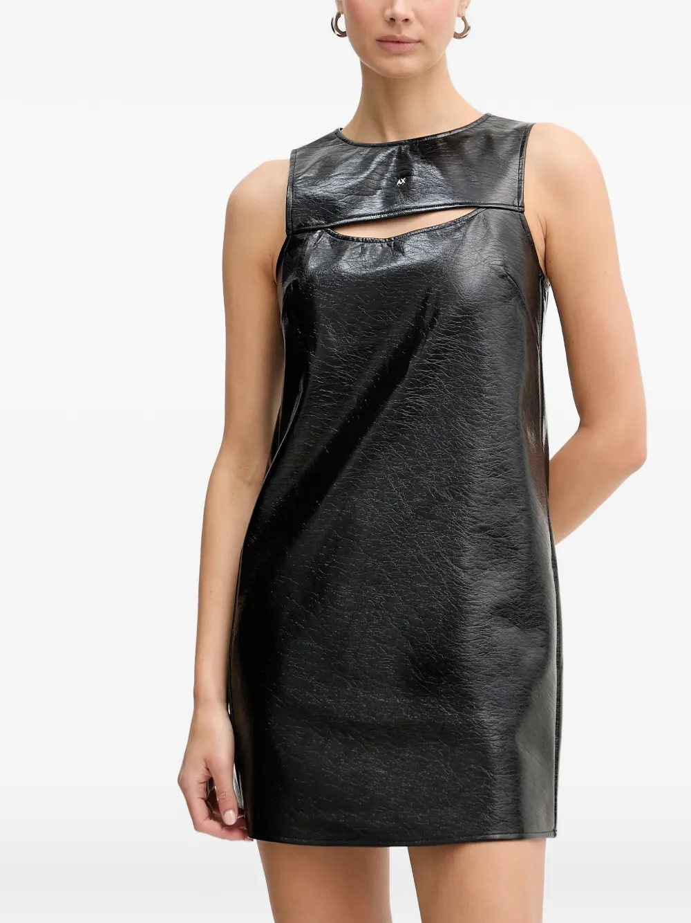 Armani Exchange cut-out sleeveless mini dress - Nero