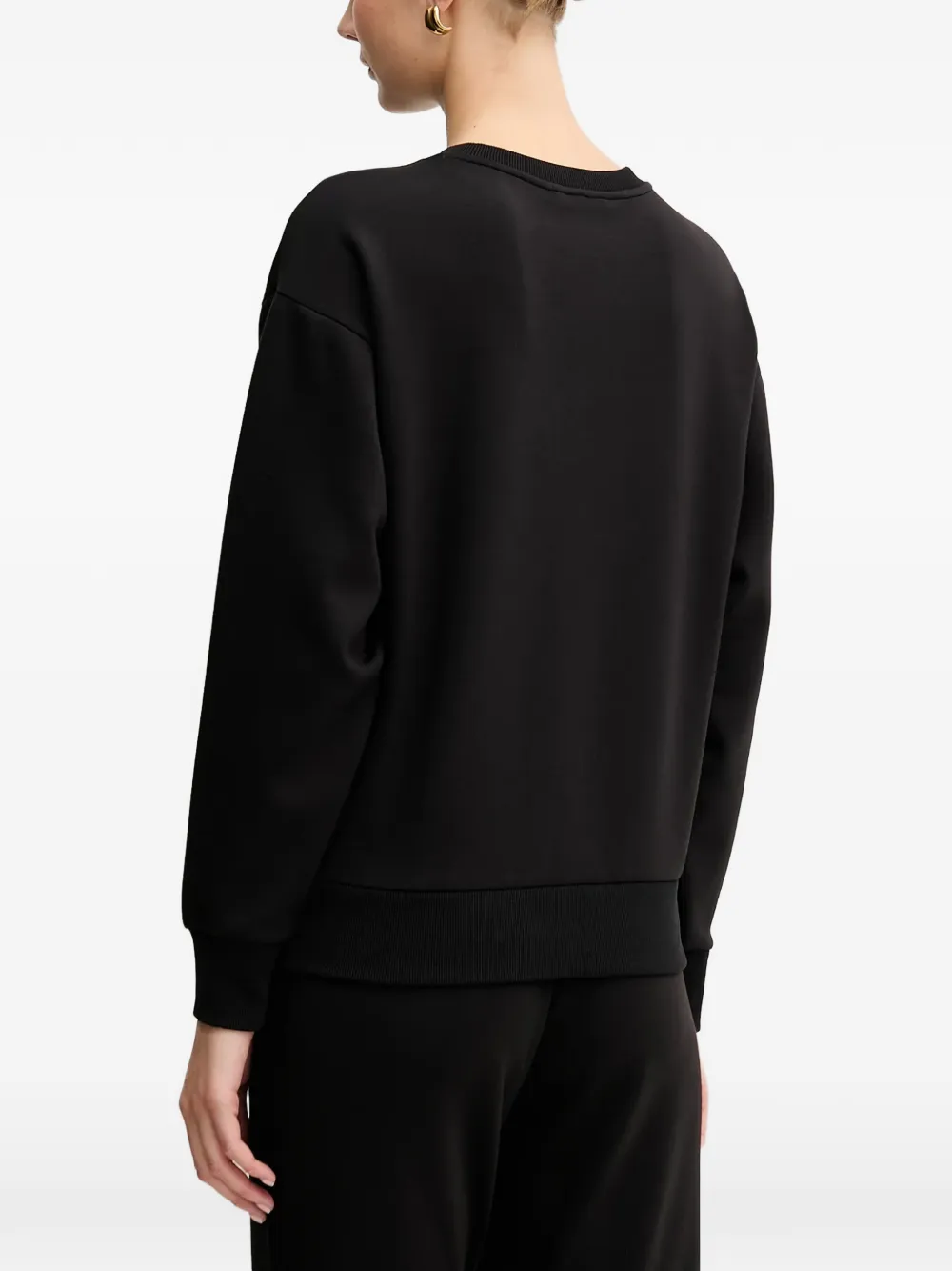 Armani Exchange T-shirt met geborduurd logo en rode halfs Zwart