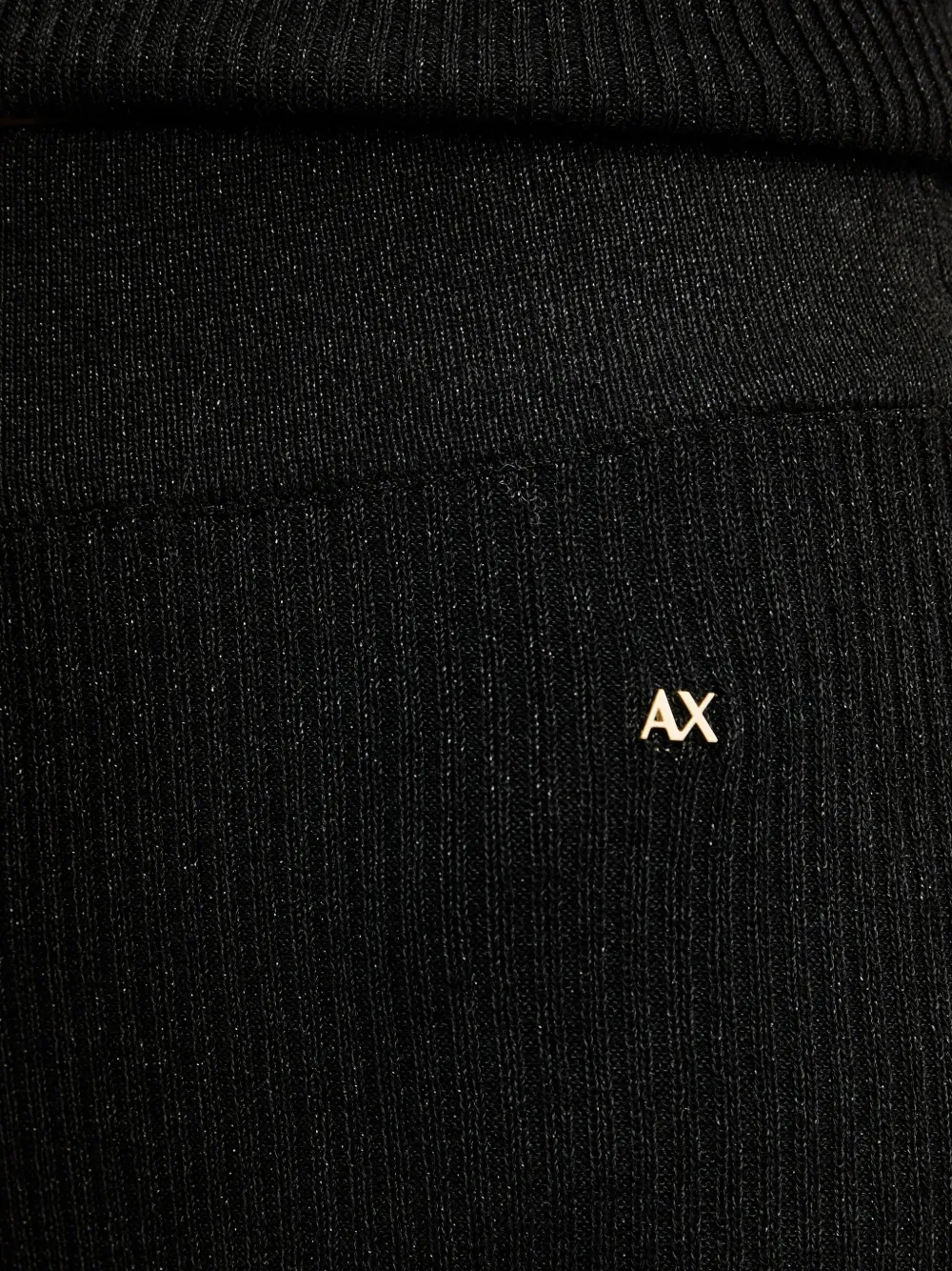 Armani Exchange Flared broek Zwart