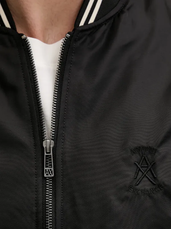 Armani Exchange ストライプトリム ジップアップ ジャケット 