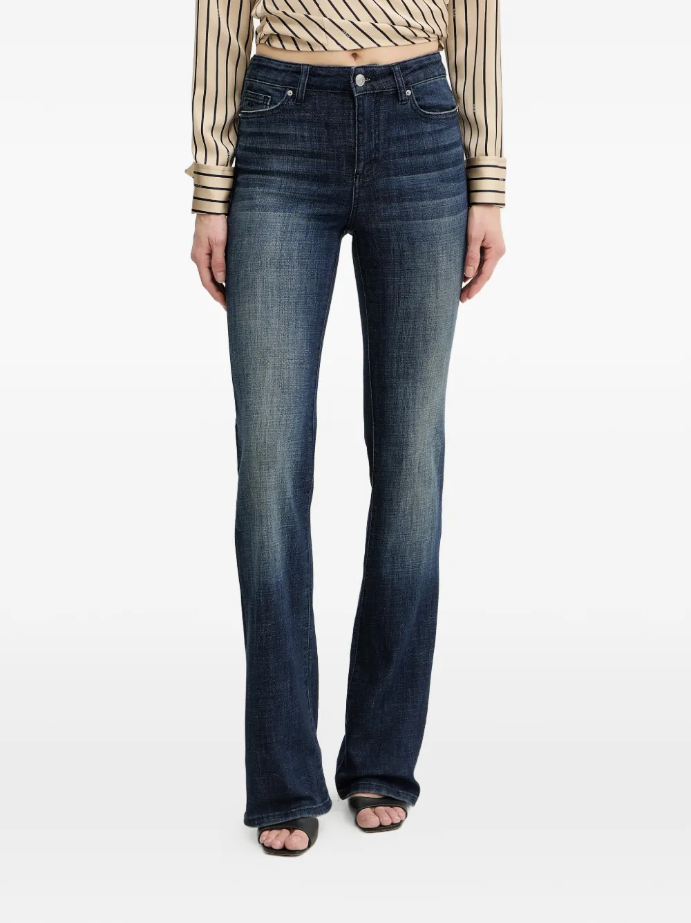Armani Exchange five-pockets faded jeans - Blu