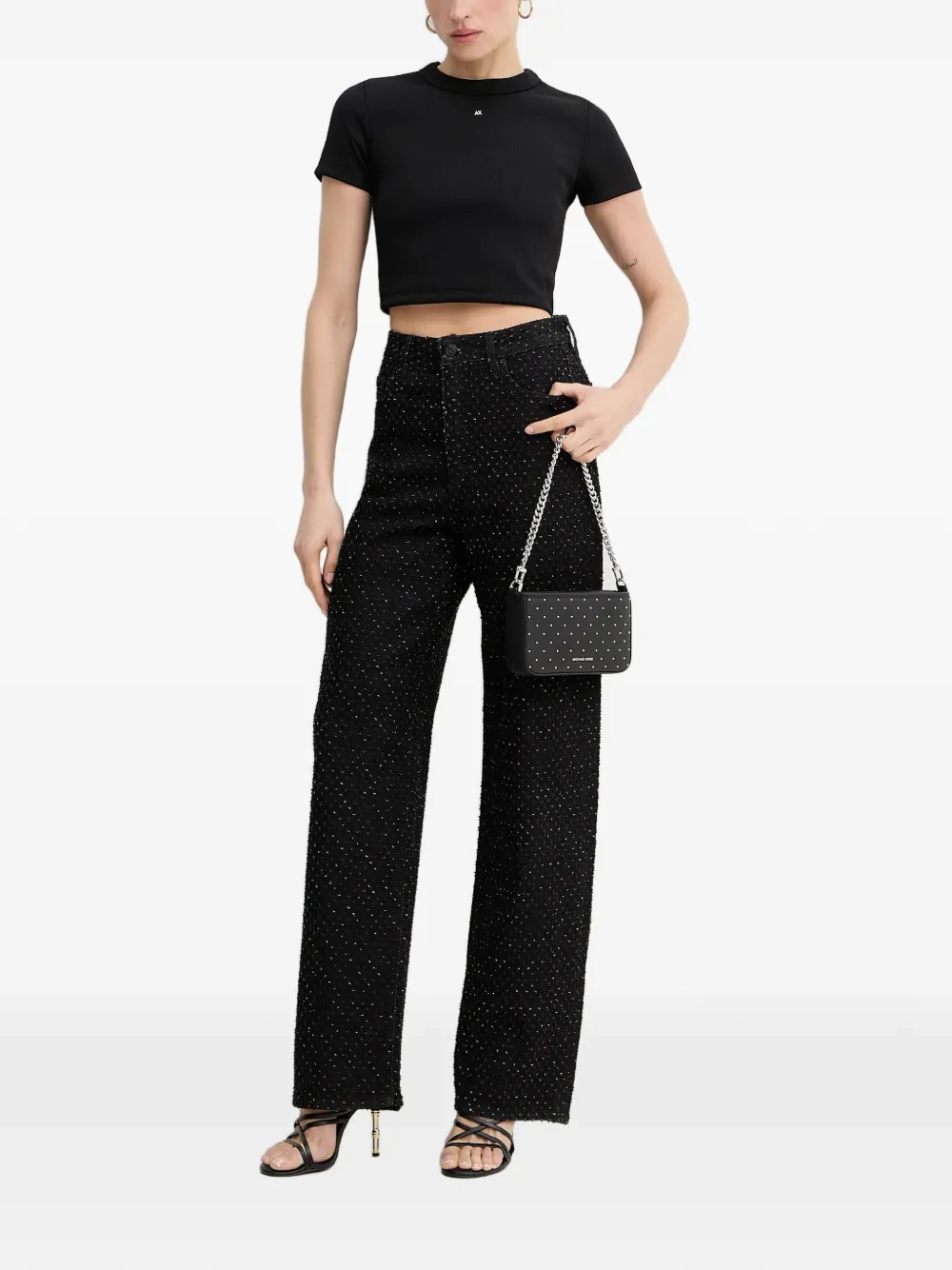  Armani Exchange Textured Jeans - Black 