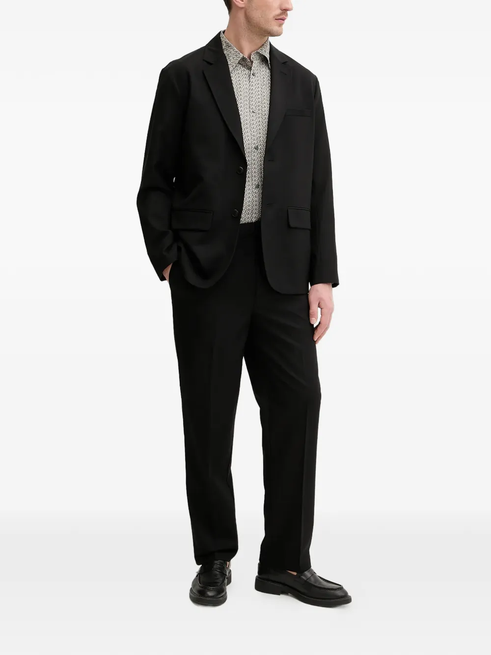  Armani Exchange Buttoned Blazer - Black 