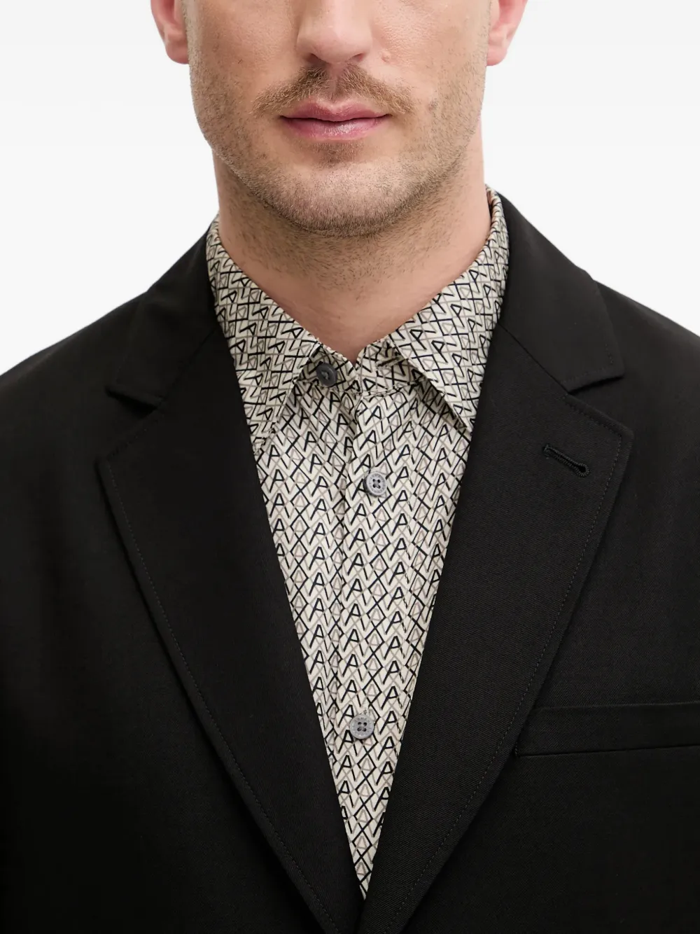 Armani Exchange Blazer met knopen Zwart