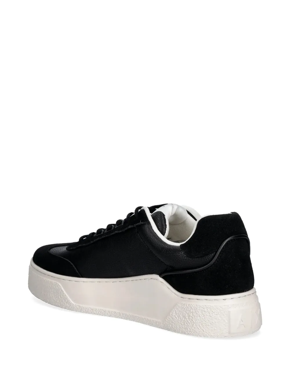 Armani Exchange Sneakers met suède vlakken Zwart