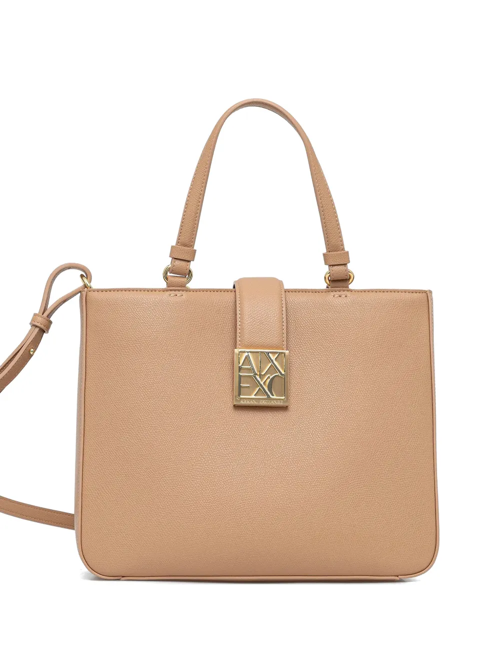 Armani Exchange logo-plaque tote bag - Toni neutri