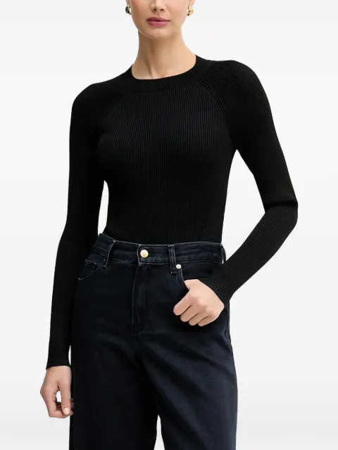 Armani Exchange top tejido de canalé con cuello redondo