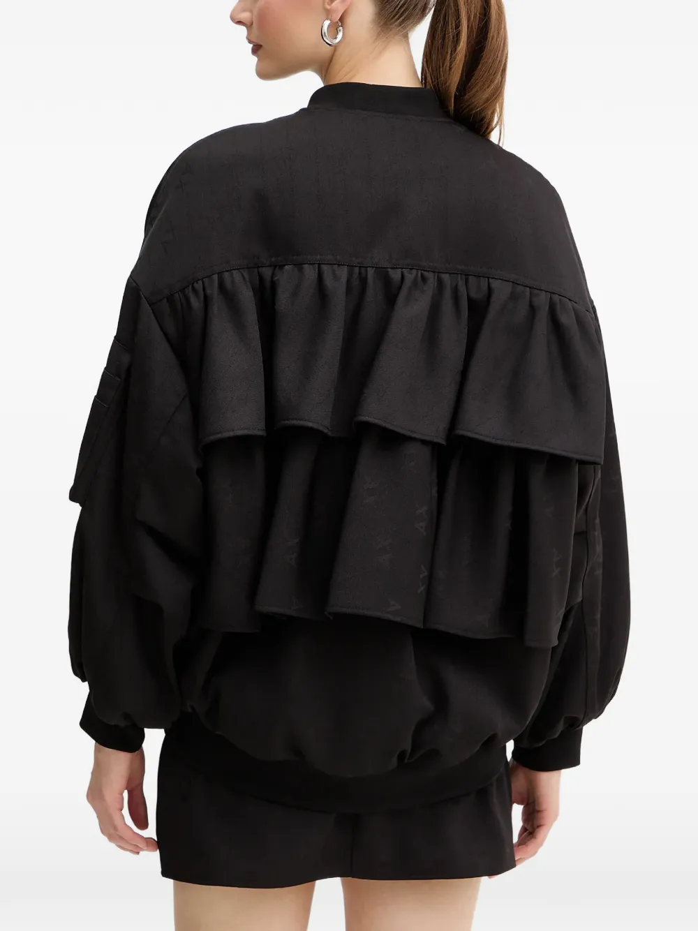 ruffled bomber jacket