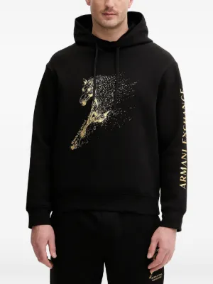 Ea7 Emporio Armani logo-detail zip-up Hoodie | Black | FARFETCH