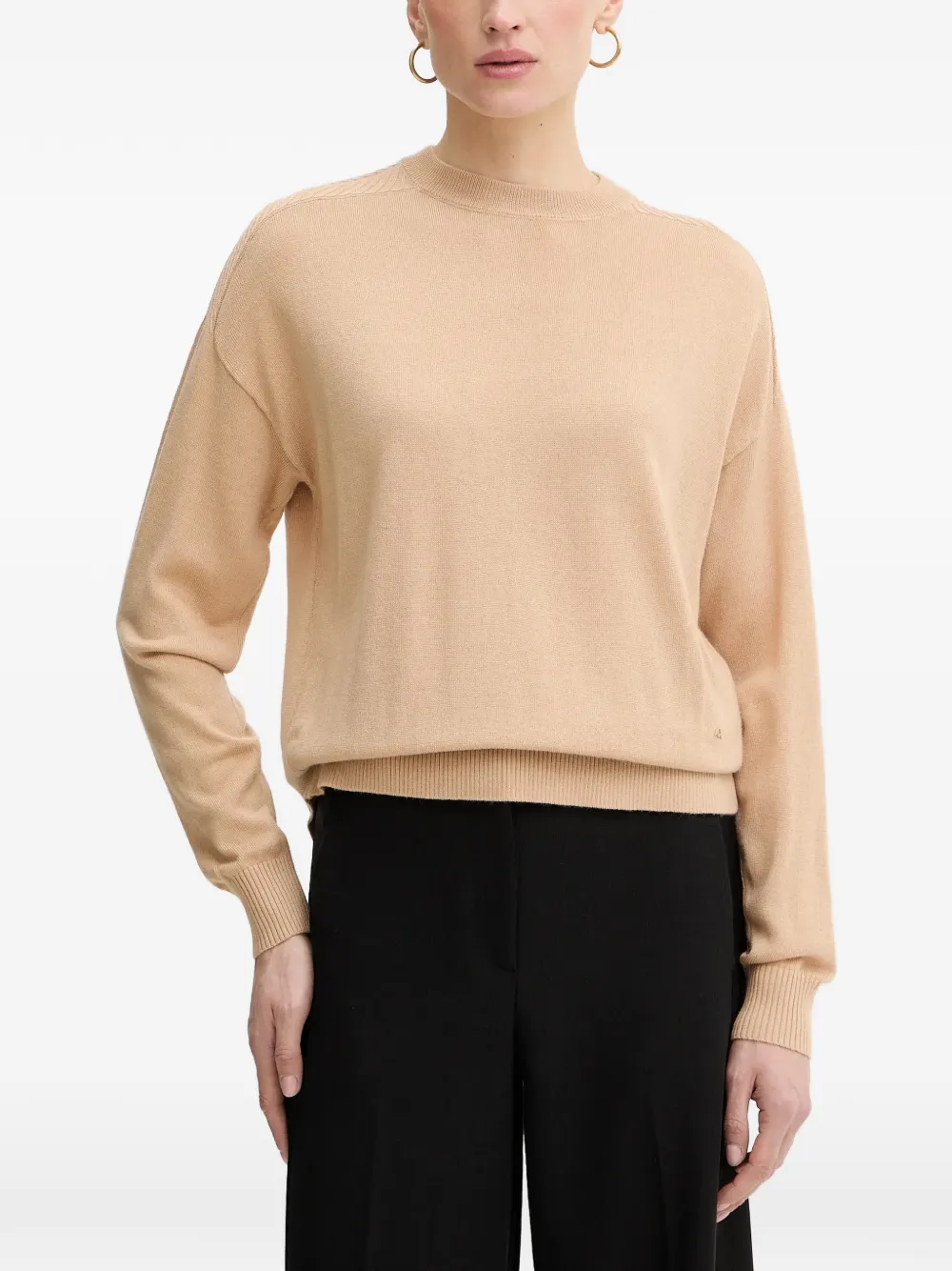 Armani Exchange textured split-back sweater - Toni neutri