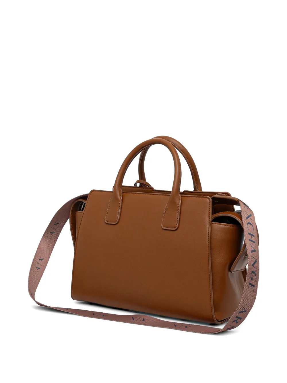  Armani Exchange Medium Detachable-strap Tote Bag - Brown 