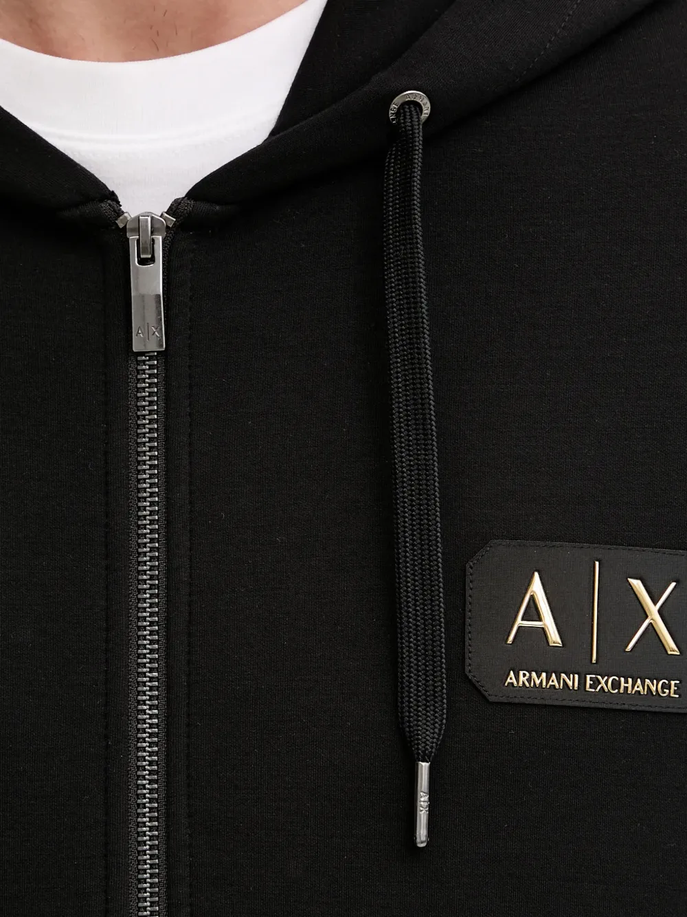 Armani Exchange Hoodie met rits Zwart