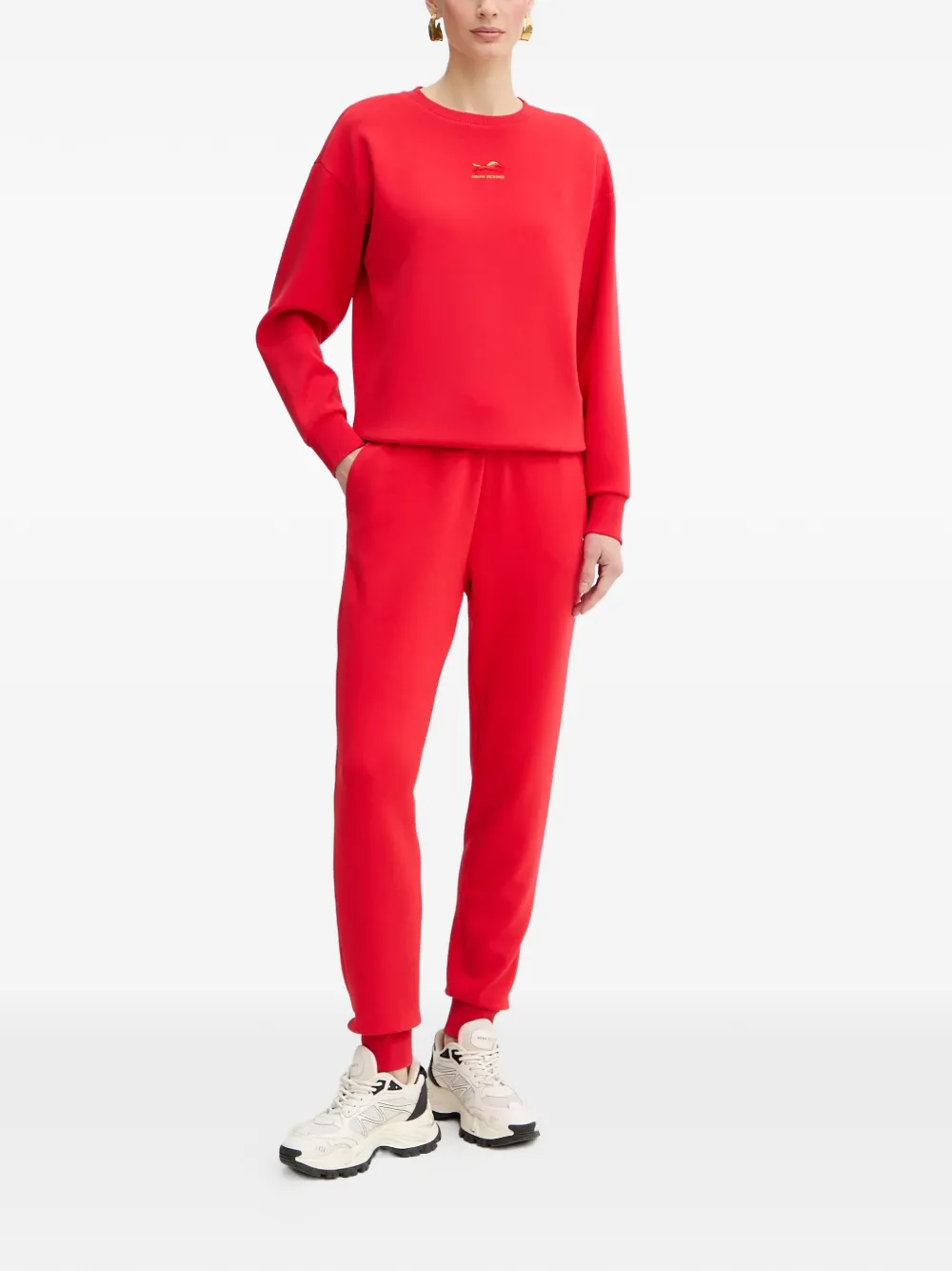  Armani Exchange Embroidered Crew-neck Sweatshirt 