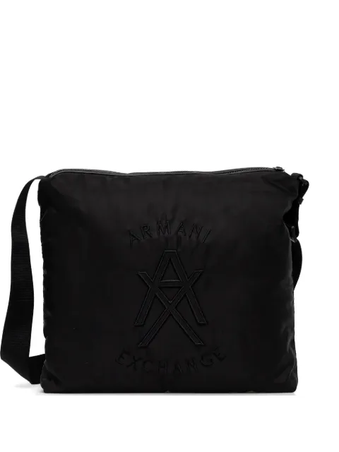 Armani Exchange logo-embroidered messenger bag