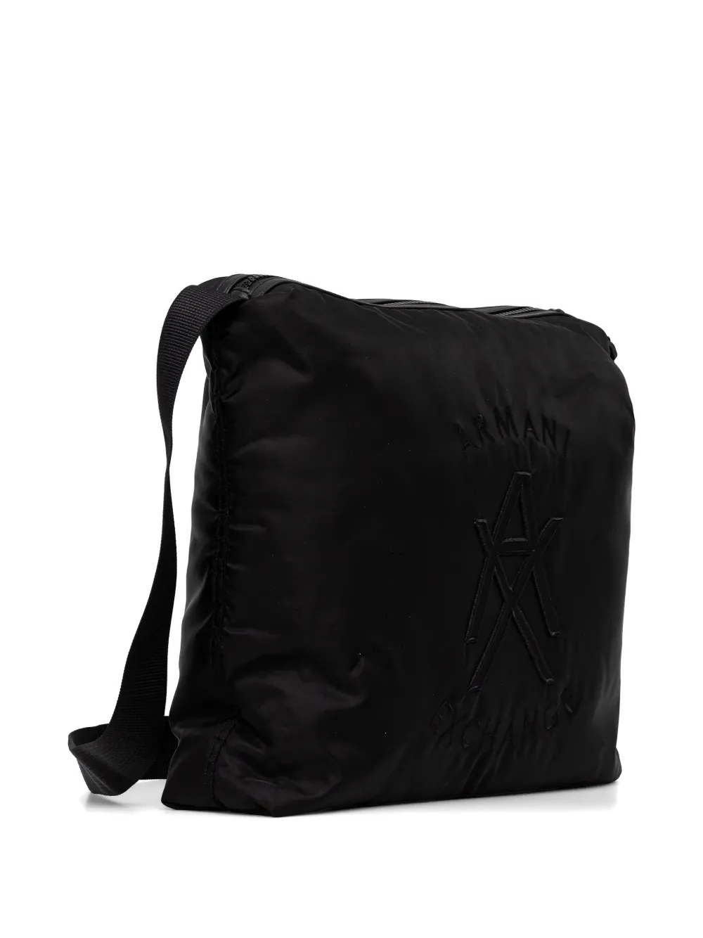  Armani Exchange Logo-embroidered Messenger Bag - Black 