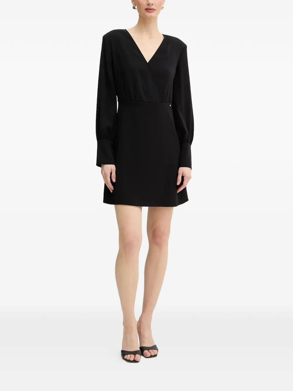 Armani Exchange Mini-jurk met V-hals Zwart