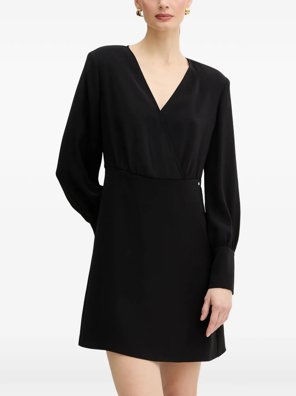 Armani Exchange V-neck mini dress - Nero