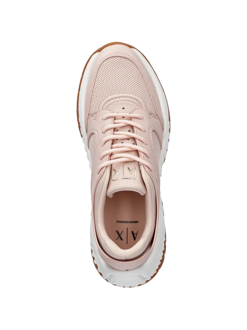 Armani Exchange Sneakers met textuur Beige