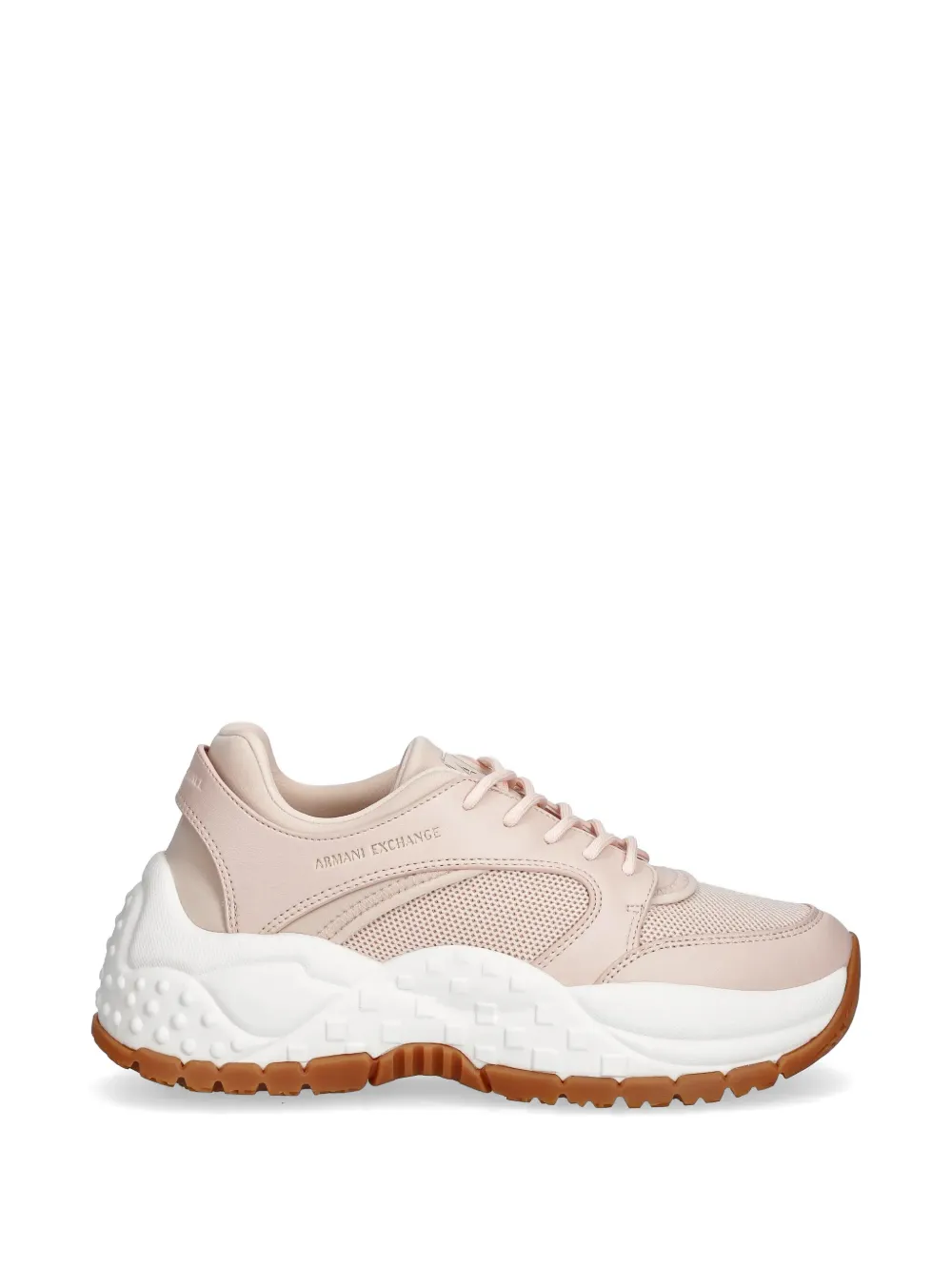 Armani Exchange Sneakers met textuur Beige