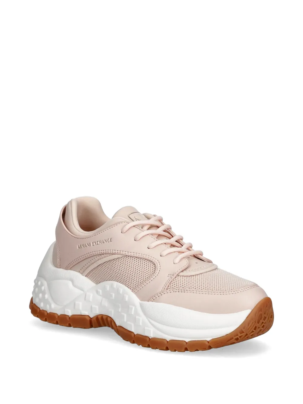 Armani Exchange Sneakers met textuur Beige