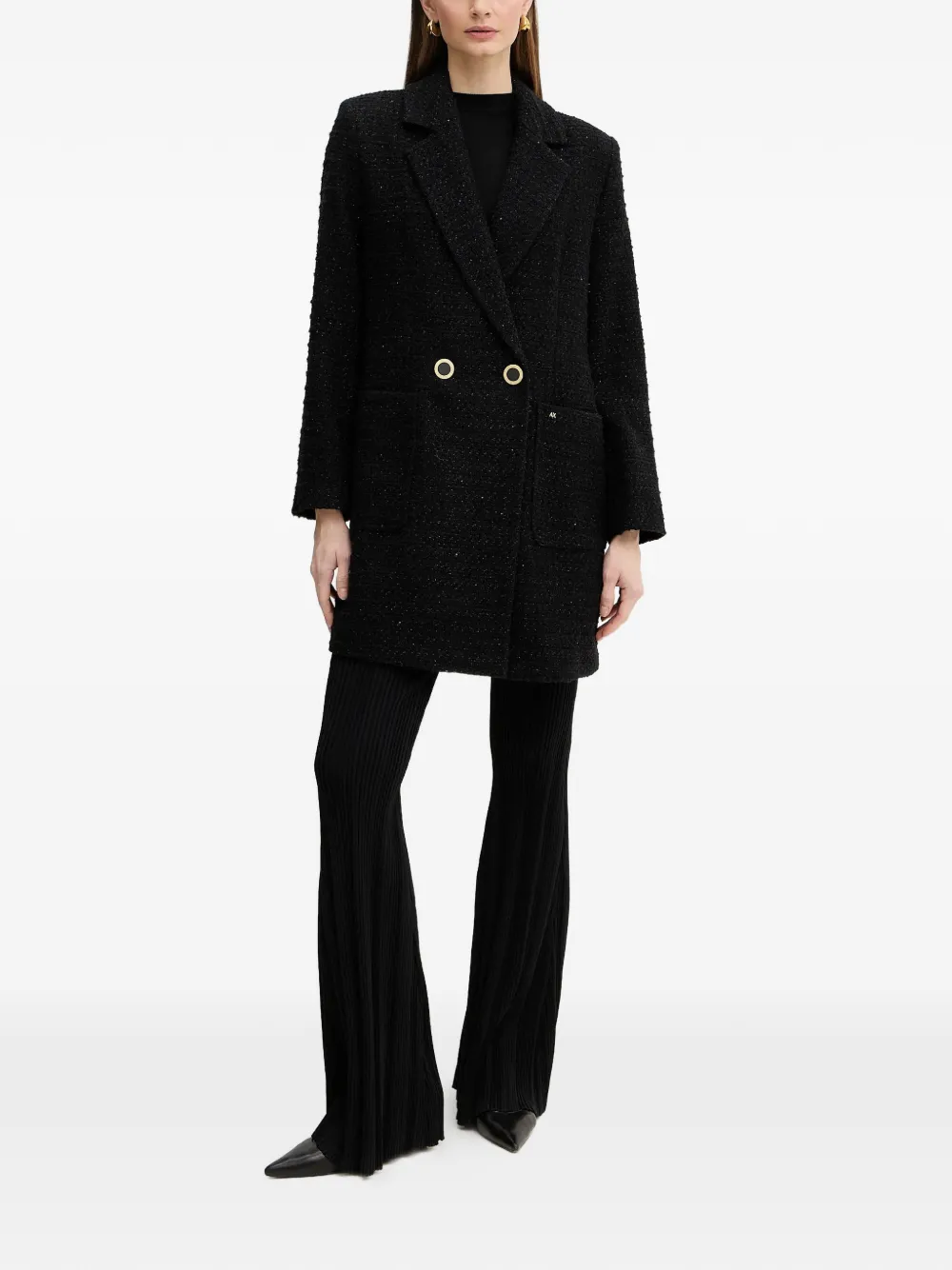  Armani Exchange Double-breasted Coat - Black 