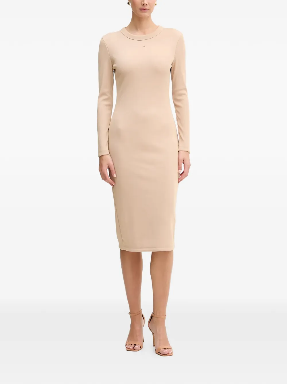Armani Exchange long-sleeve split dress - Toni neutri