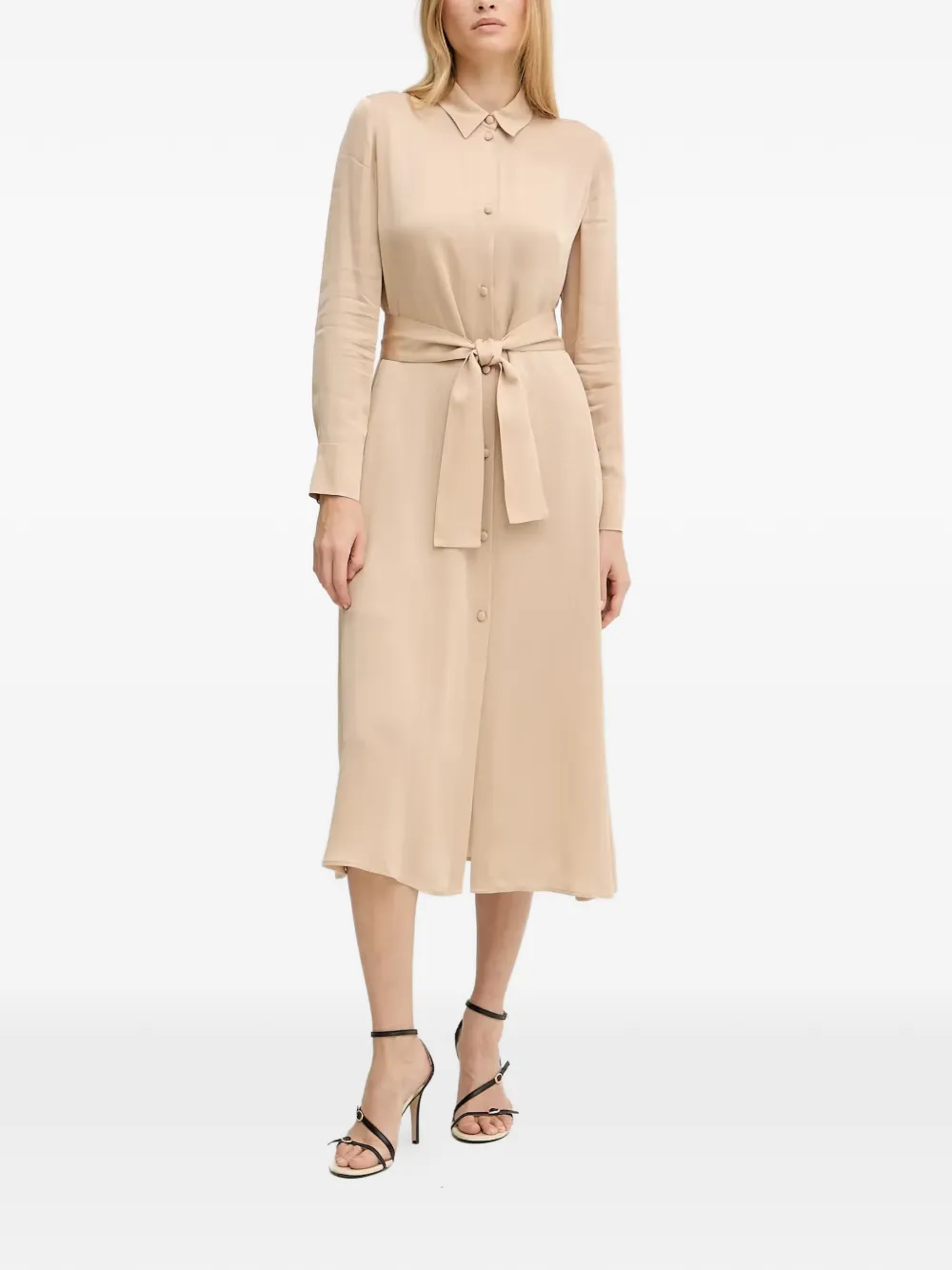 Armani Exchange belted shirt dress - Toni neutri