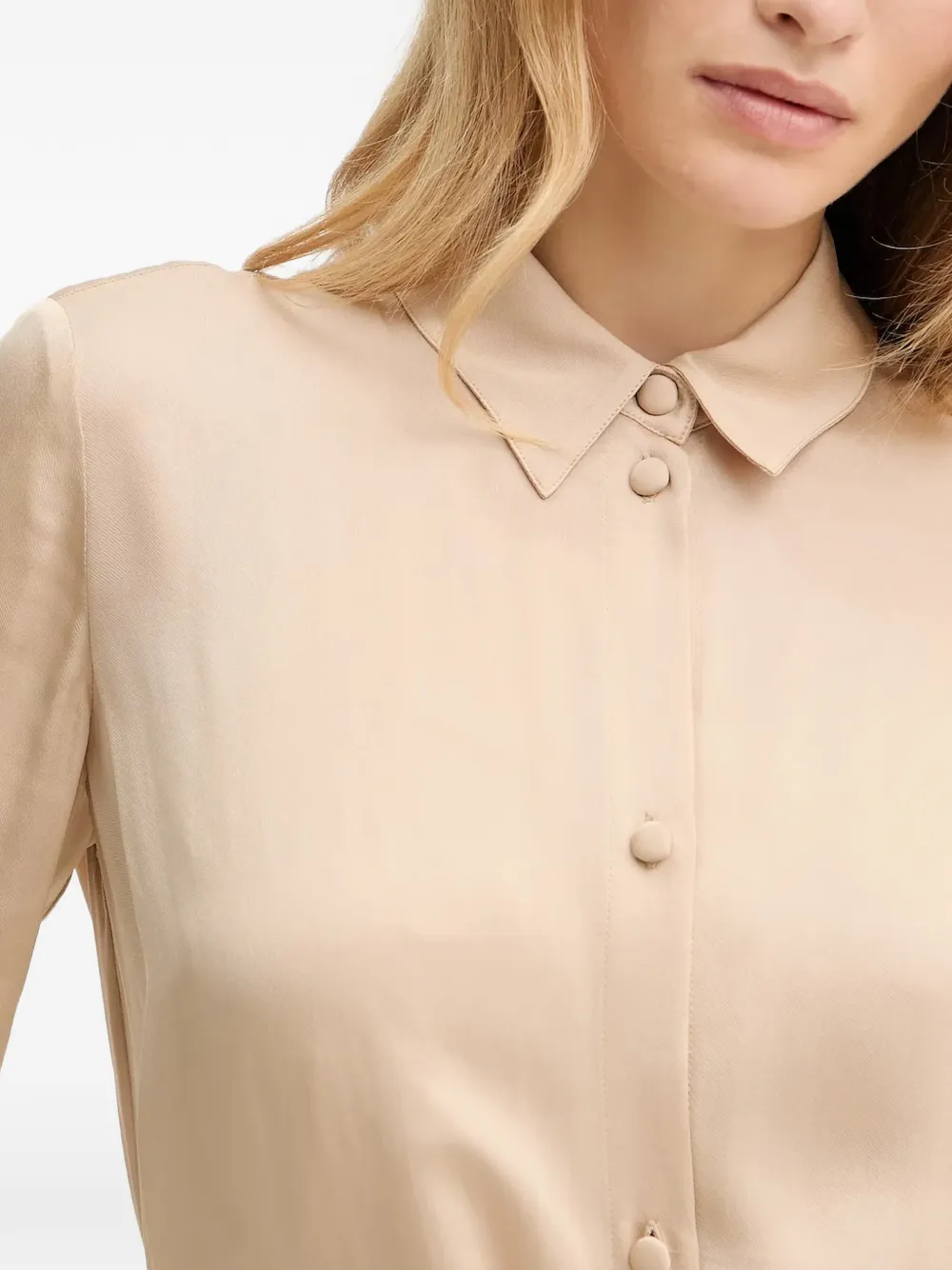 Armani Exchange Blousejurk met ceintuur Beige