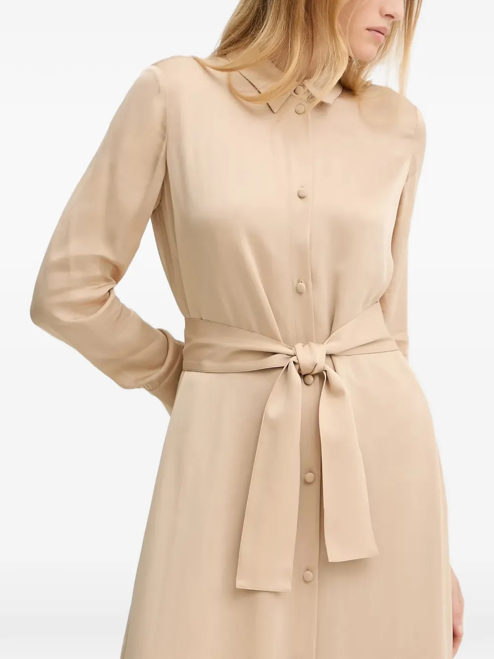 Armani Exchange Blousejurk met ceintuur Beige
