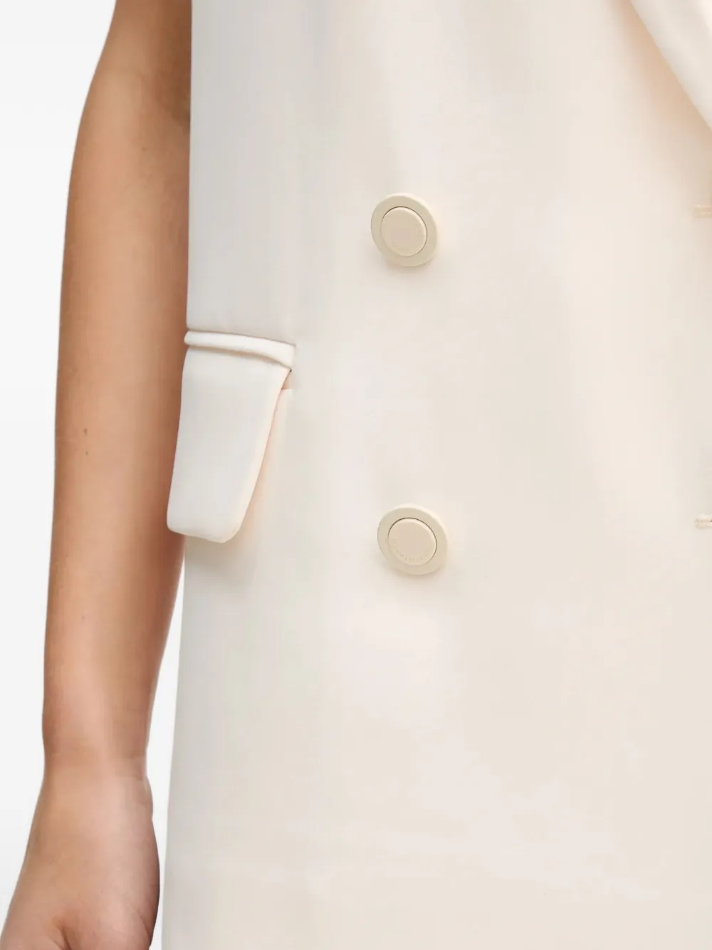 Armani Exchange Gilet met dubbele rij knopen Beige