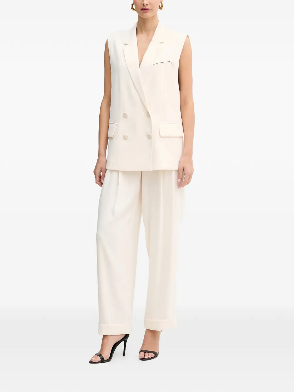  Armani Exchange Double-breasted Gilet - Neutrals 