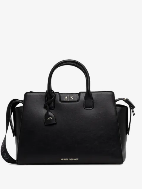 Armani Exchange large tag-detail tote bag