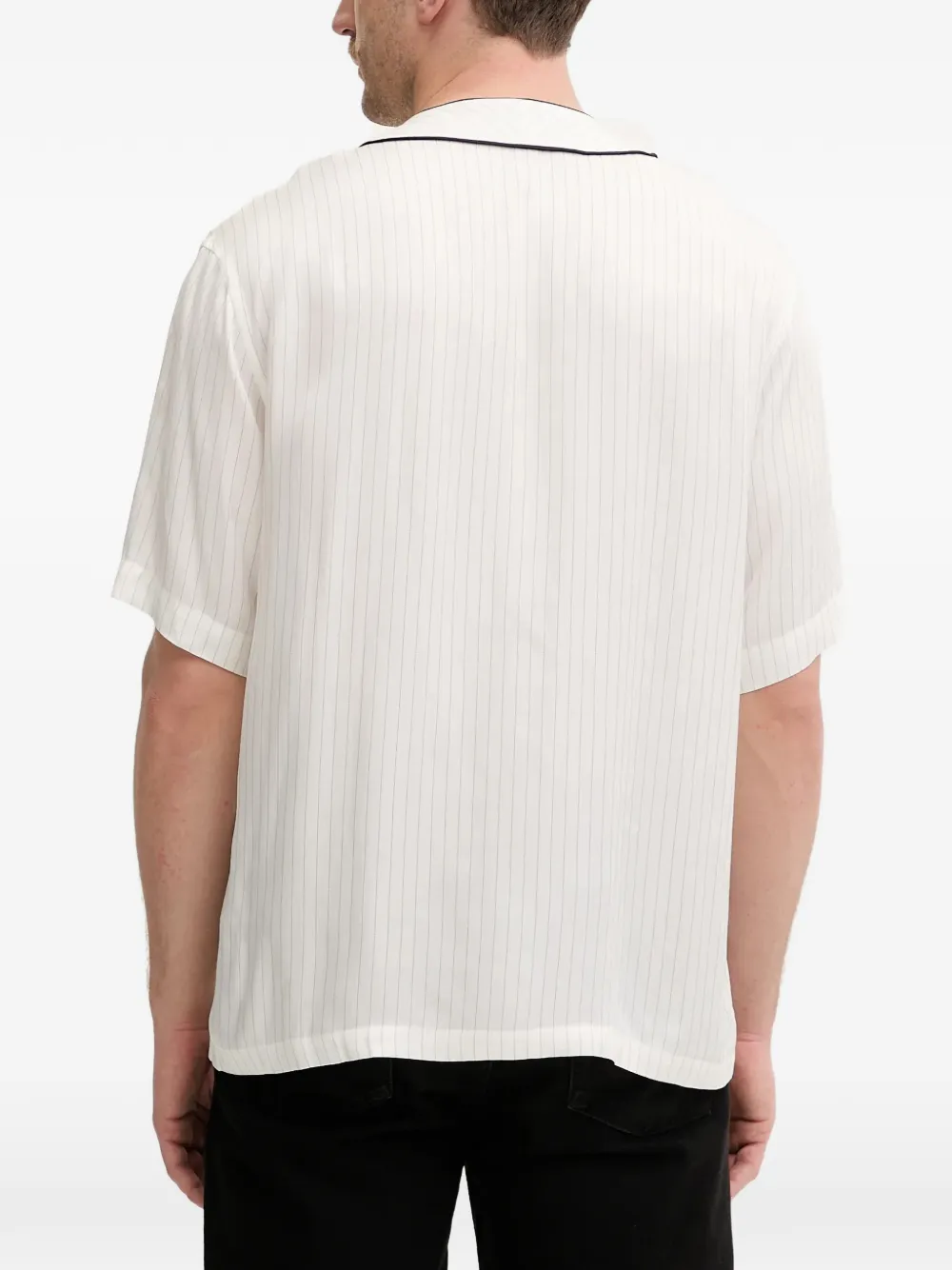 Armani Exchange Overhemd met krijtstreep Beige