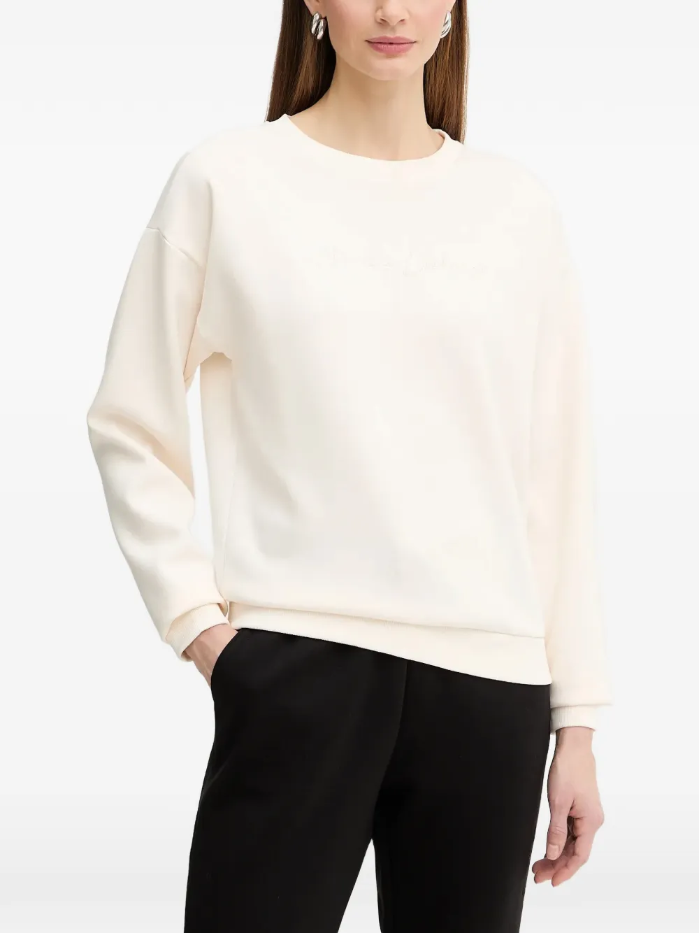Armani Exchange embroidered sweatshirt - Toni neutri