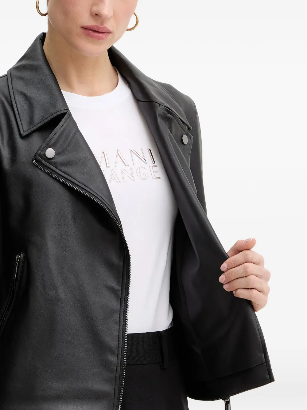 Armani Exchange Jack met kraag en rits Zwart