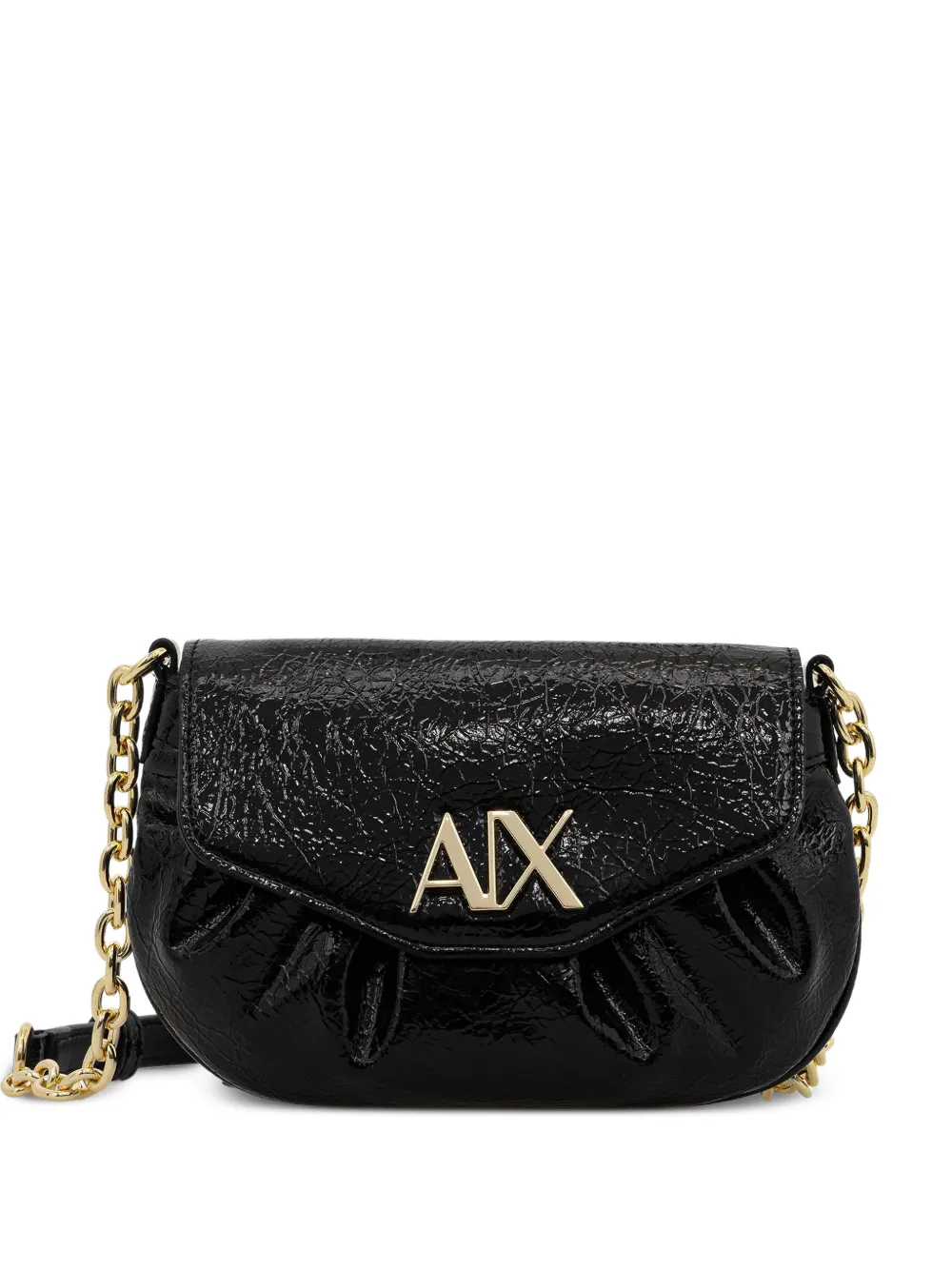 Armani Exchange chain logo satchel - Nero