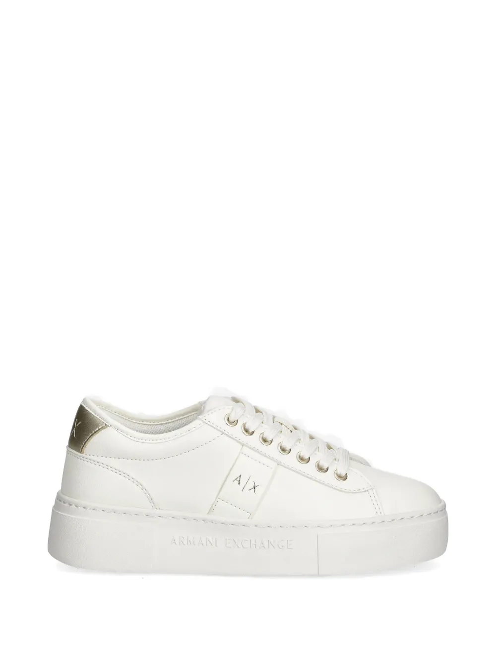 Armani Exchange lace-up logo-detail sneakers - Bianco