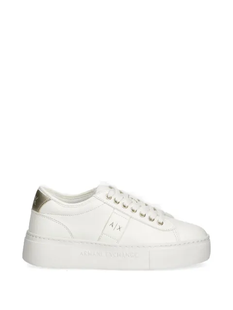 Armani Exchange tenis con agujetas y detalle del logo