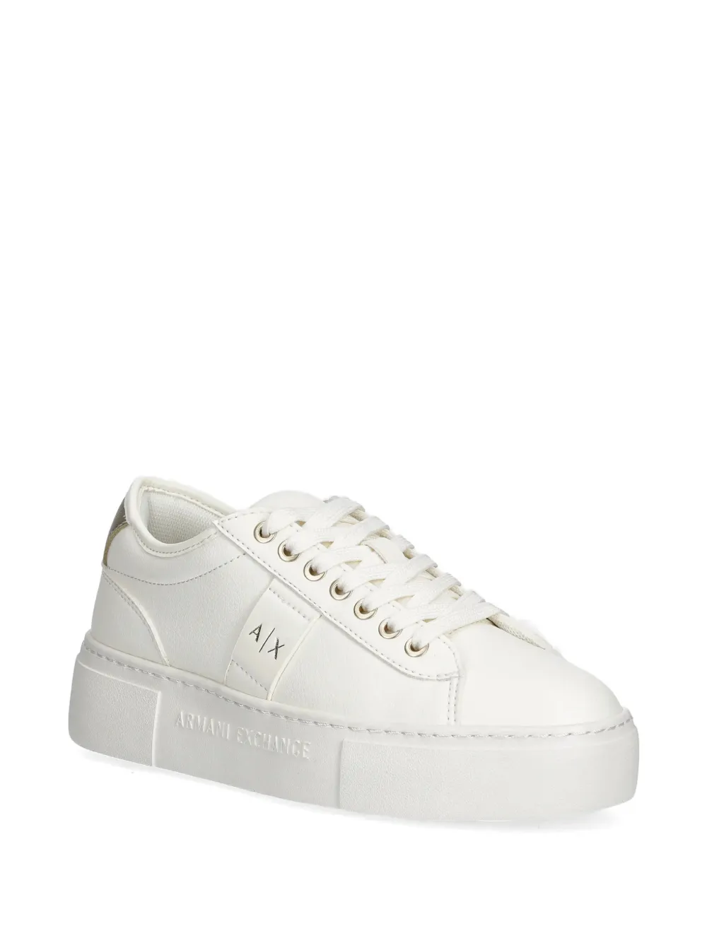 Armani Exchange Sneakers met logodetail Wit